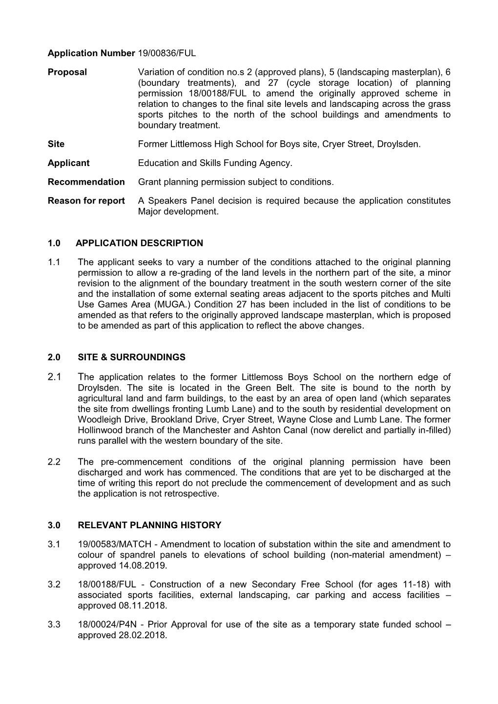 (Approved Plans), 5 (Landscaping Masterplan), 6 (Boundary