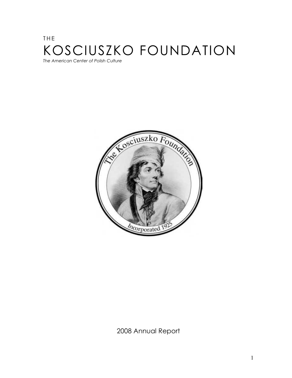 KOSCIUSZKO FOUNDATION the American Center of Polish Culture