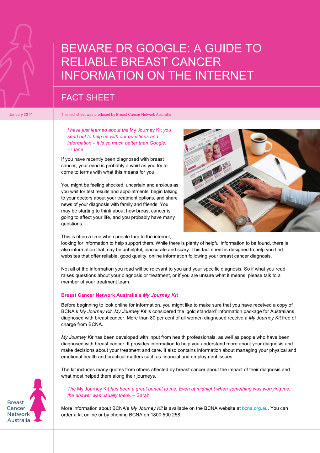 Beware Dr Google: a Guide to Reliable Breast Cancer Information on the Internet