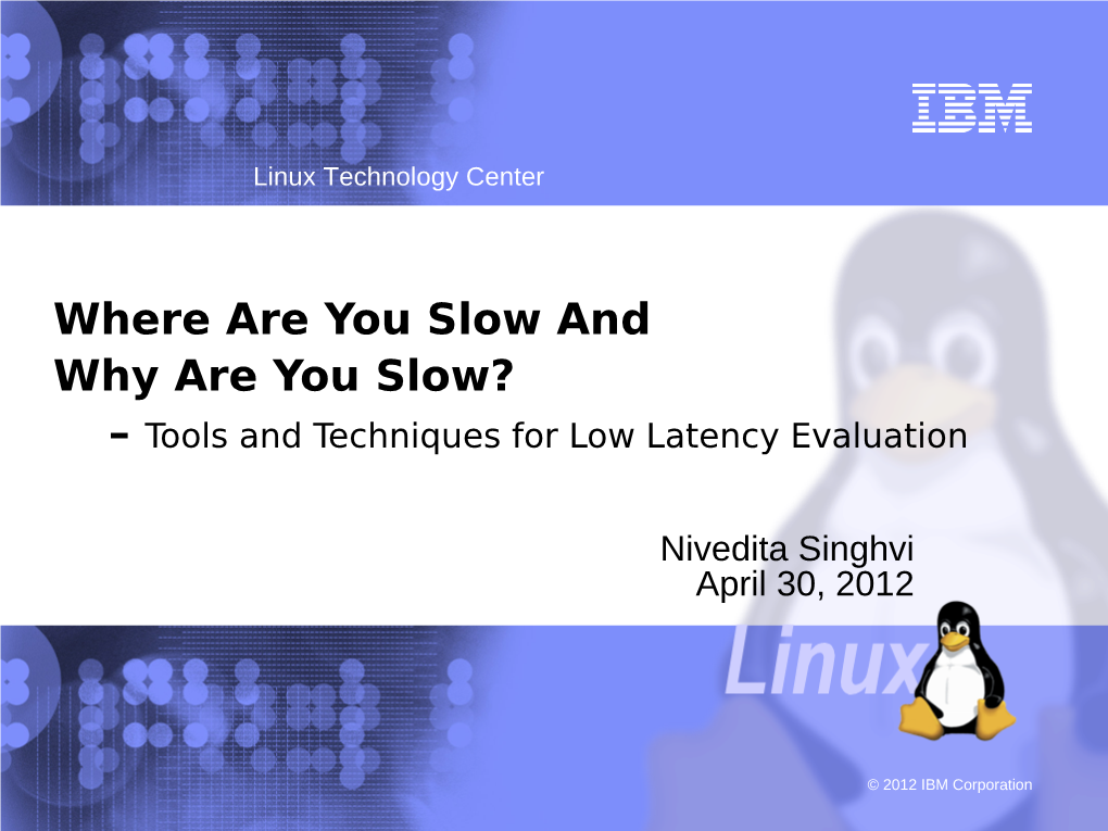 Low Latency Tuning for Linux