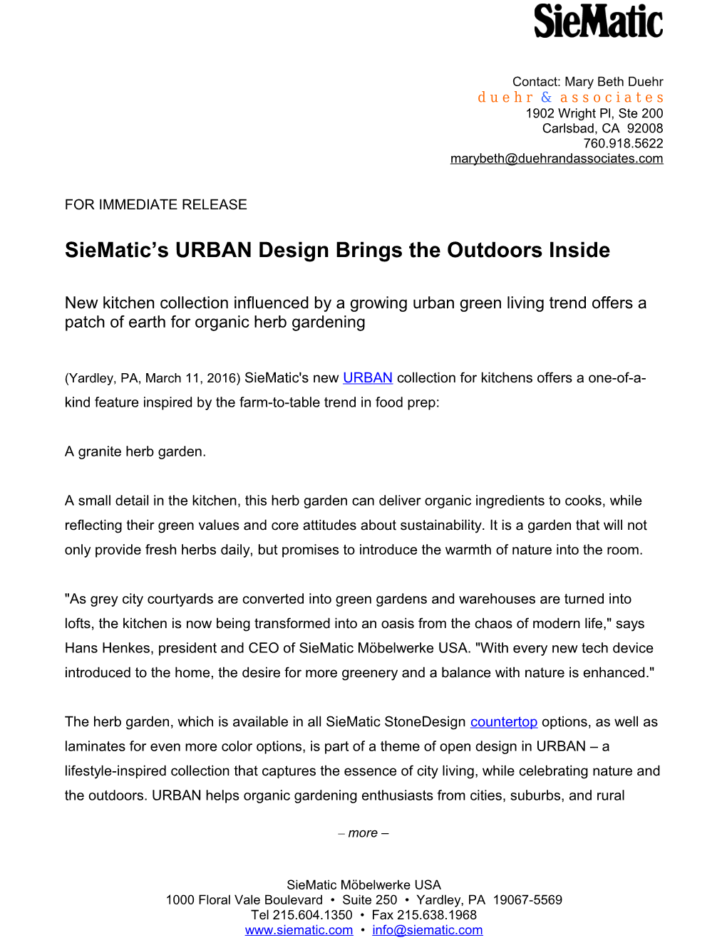 Siematic S URBAN Design Brings the Outdoors Inside