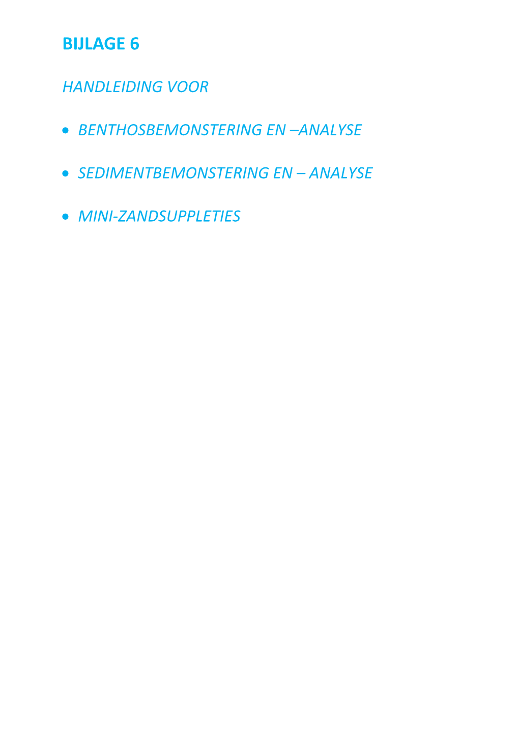 Oesterdam Monitoring - Laboratory and Field Work Manual