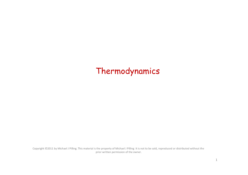 Thermodynamics