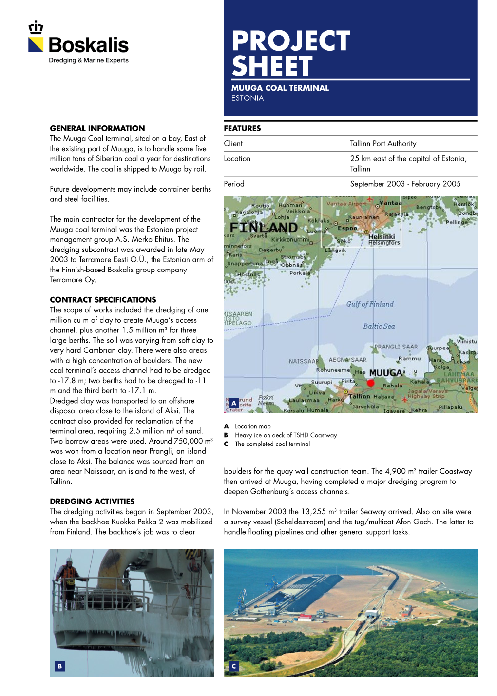 Project SHEET Muuga Coal Terminal Estonia