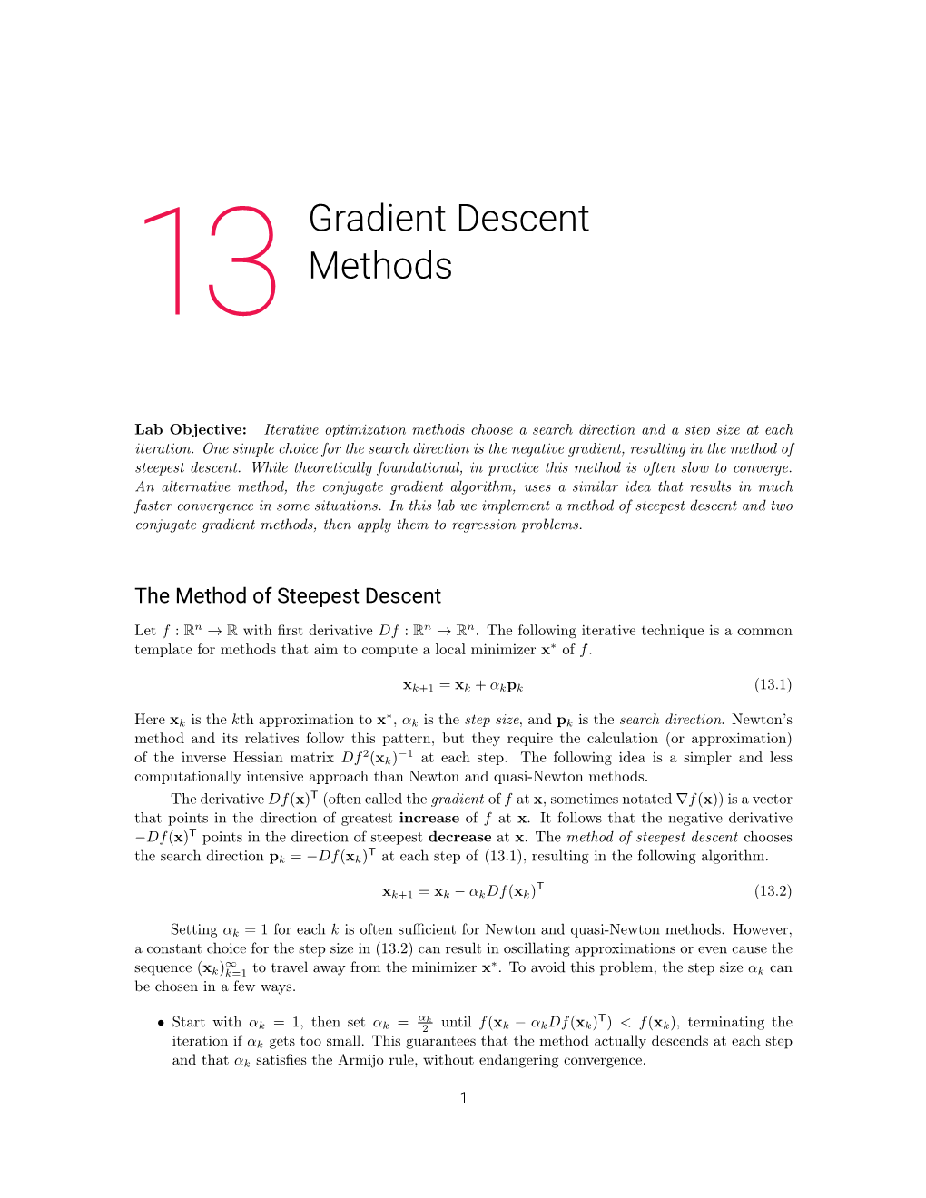 Gradient Descent Methods