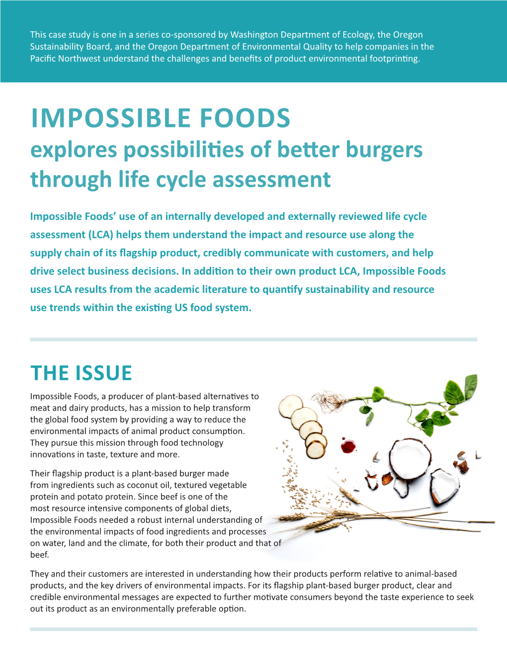 IMPOSSIBLE FOODS Explores Possibilities of Better Burgers Through Life Cycle Assessment