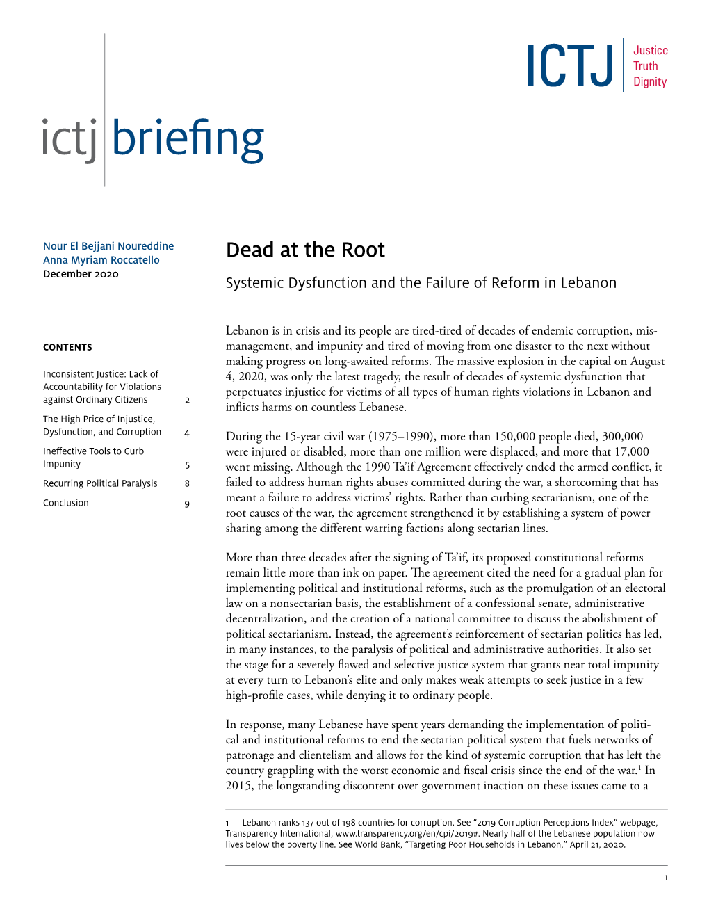 Ictj Briefing