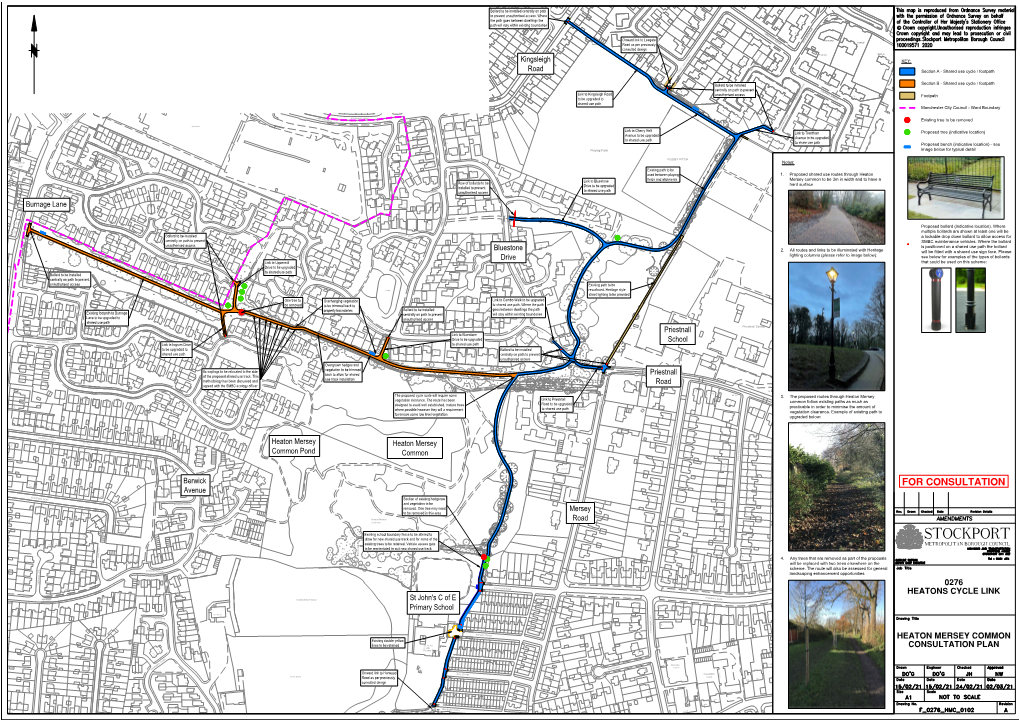 Consultation Plan Heaton Mersey Common Heatons Cycle Link 0276 For