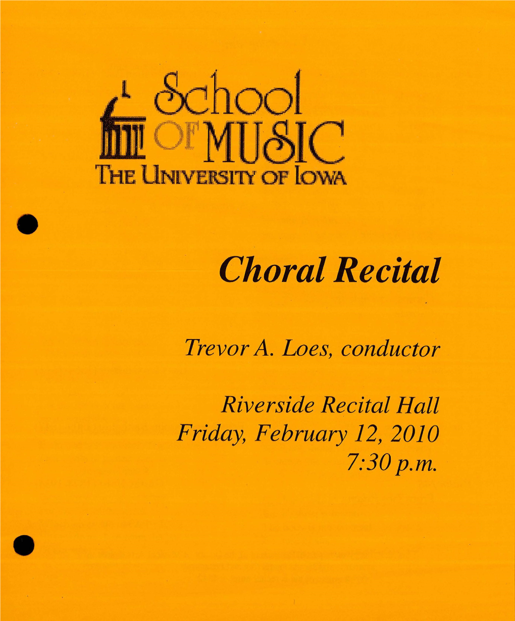 Choral Recital