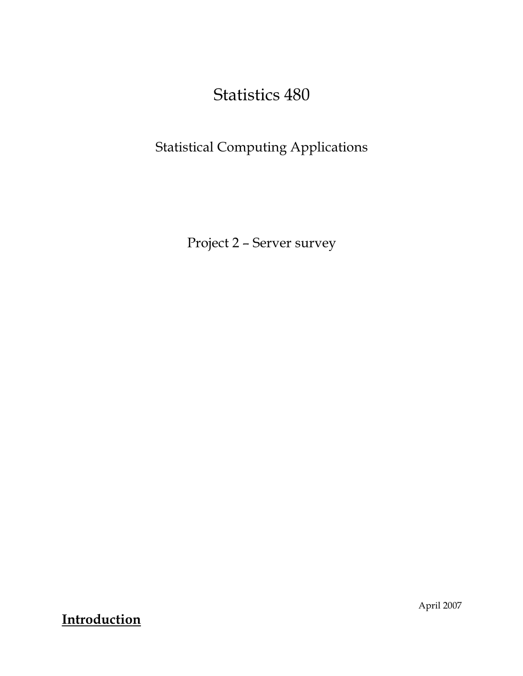 Statistics 480