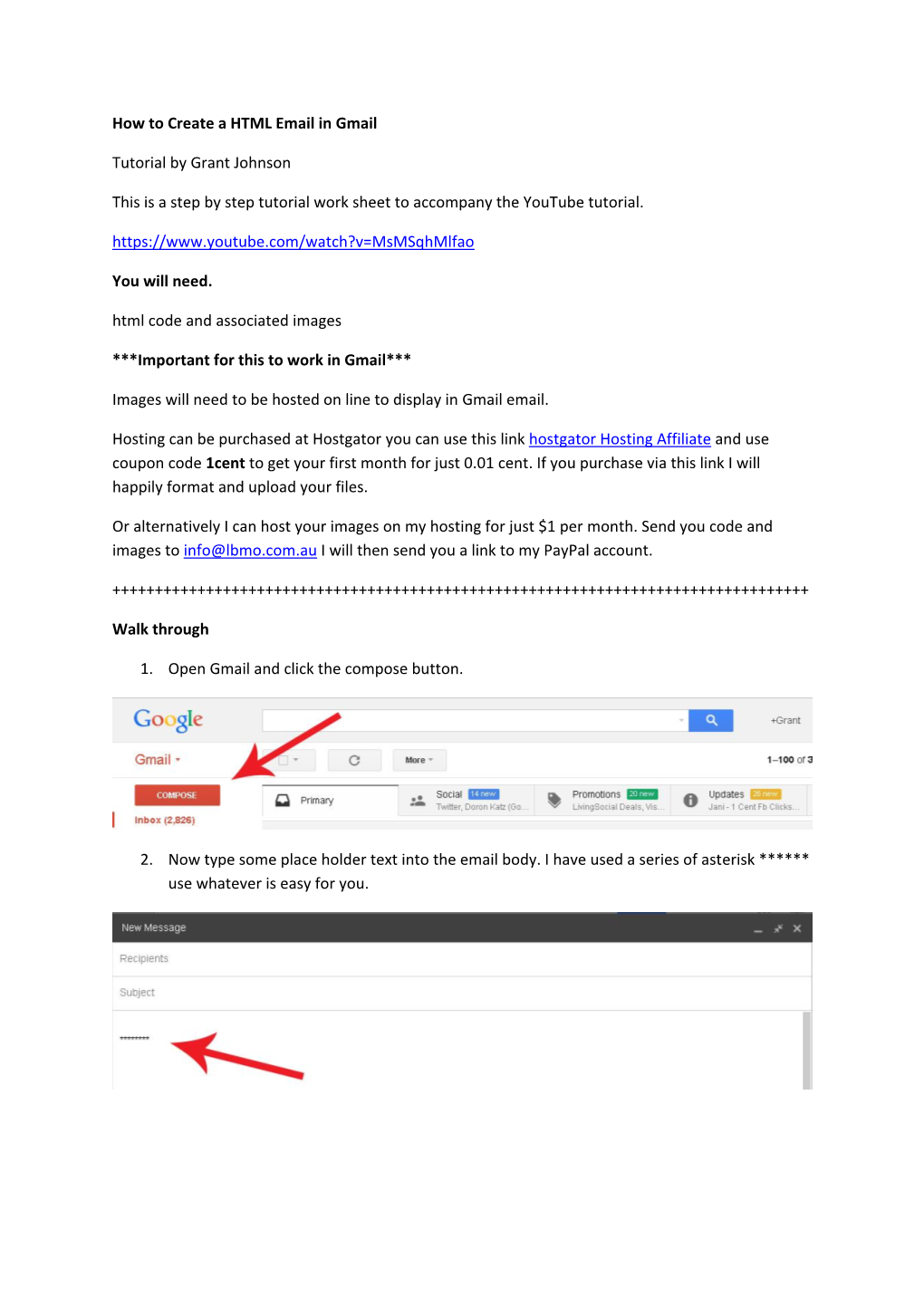 How to Create a HTML Email in Gmail Tutorial By