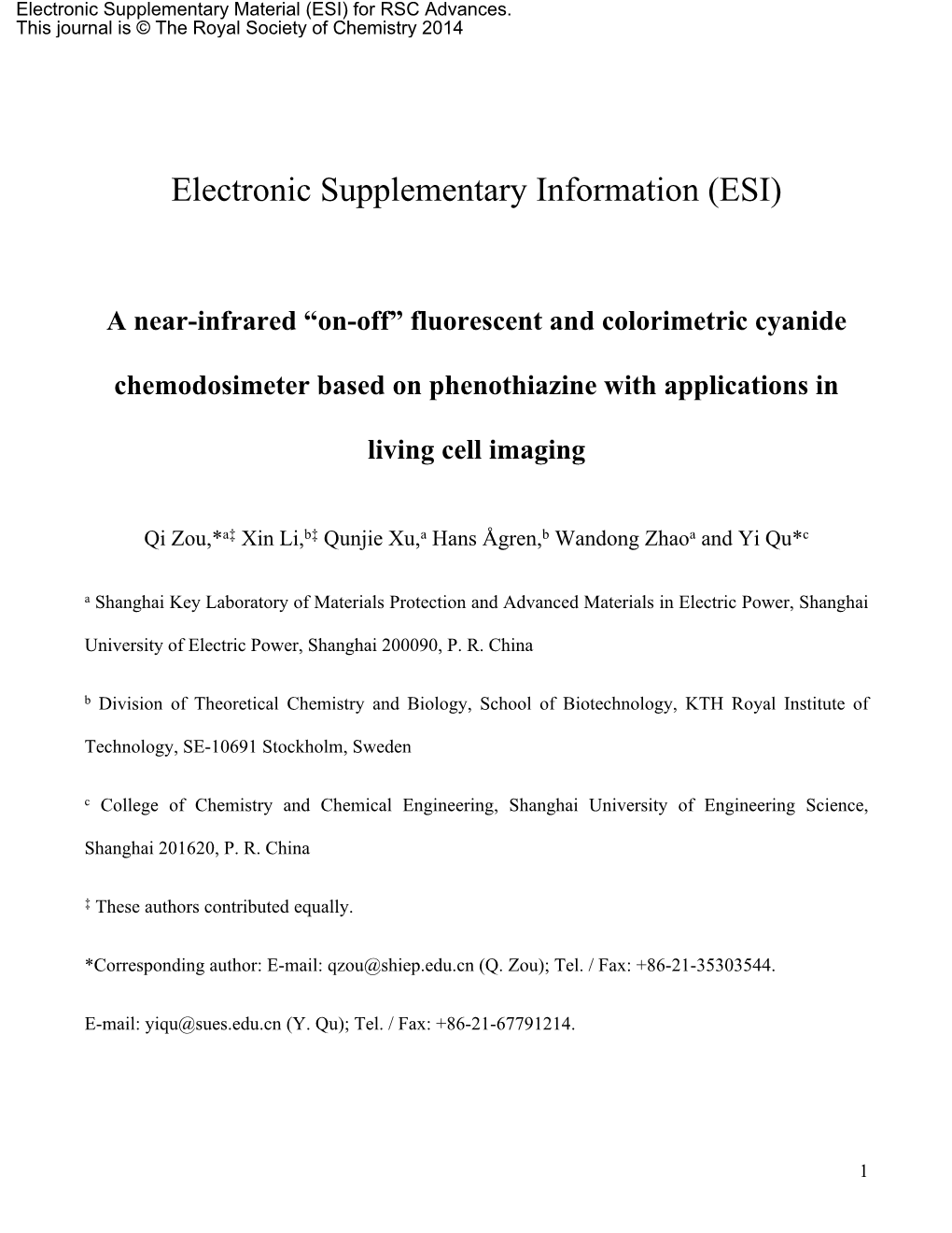 Electronic Supplementary Information (ESI)