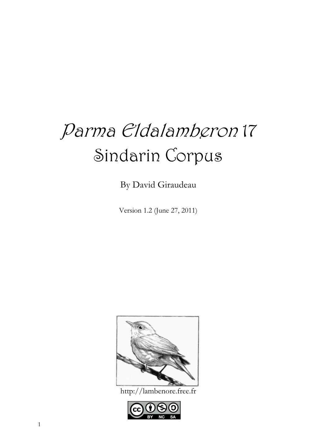 Parma Eldalamberon 17 Sindarin Corpus