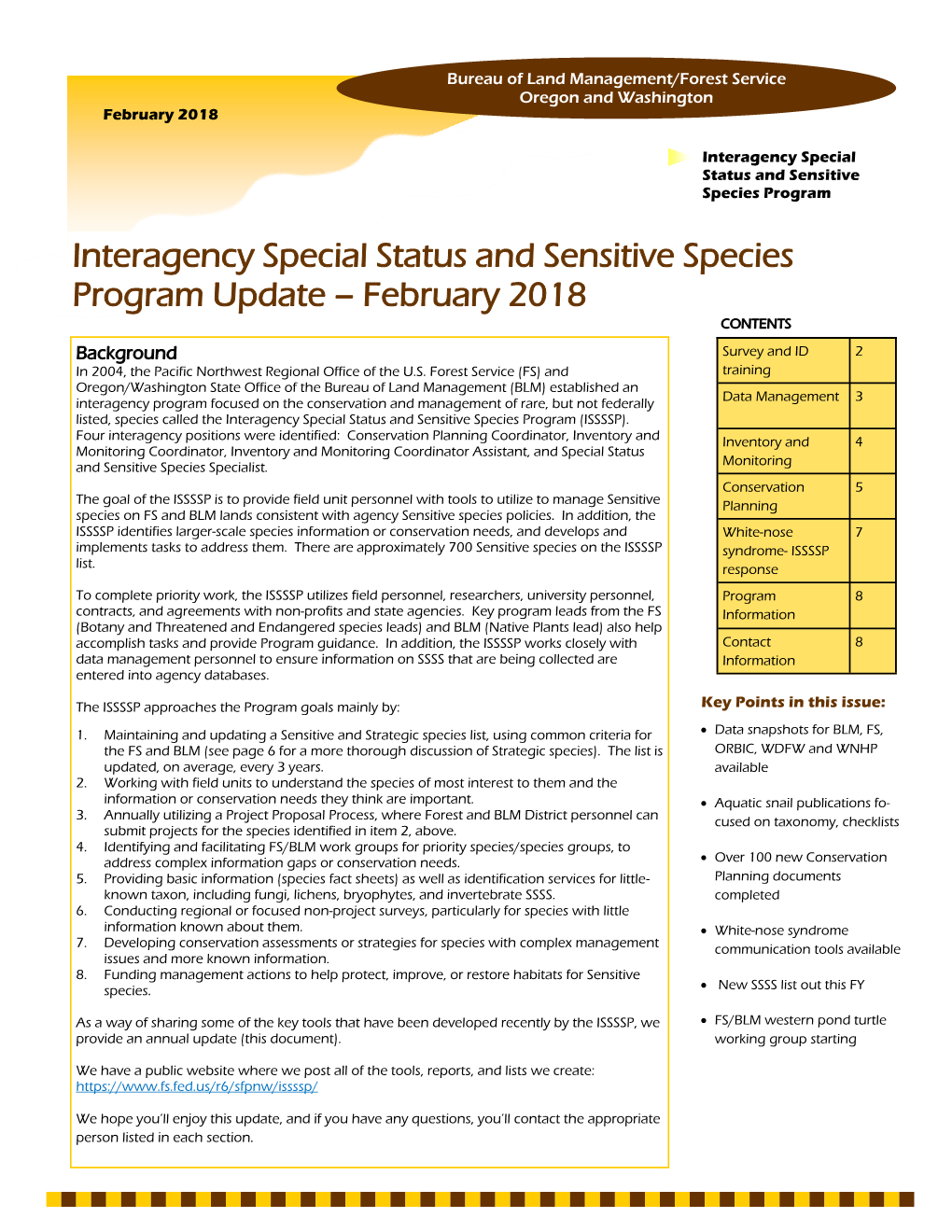Interagency Special Status and Sensitive Species Program Update