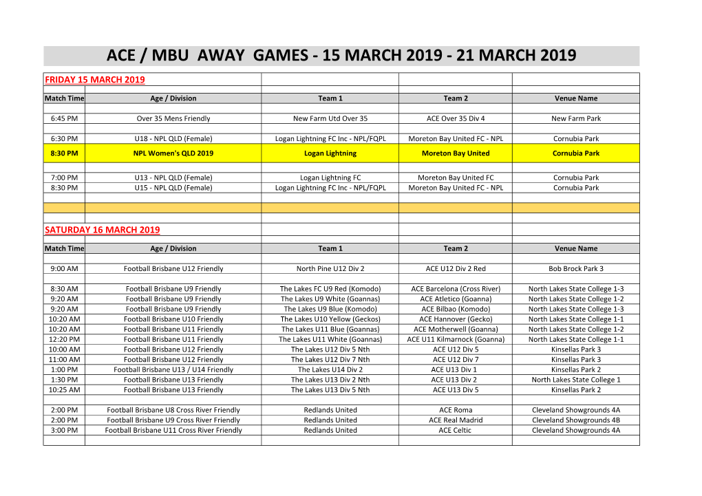 2019 Weekly Fixture Advices.Xlsx