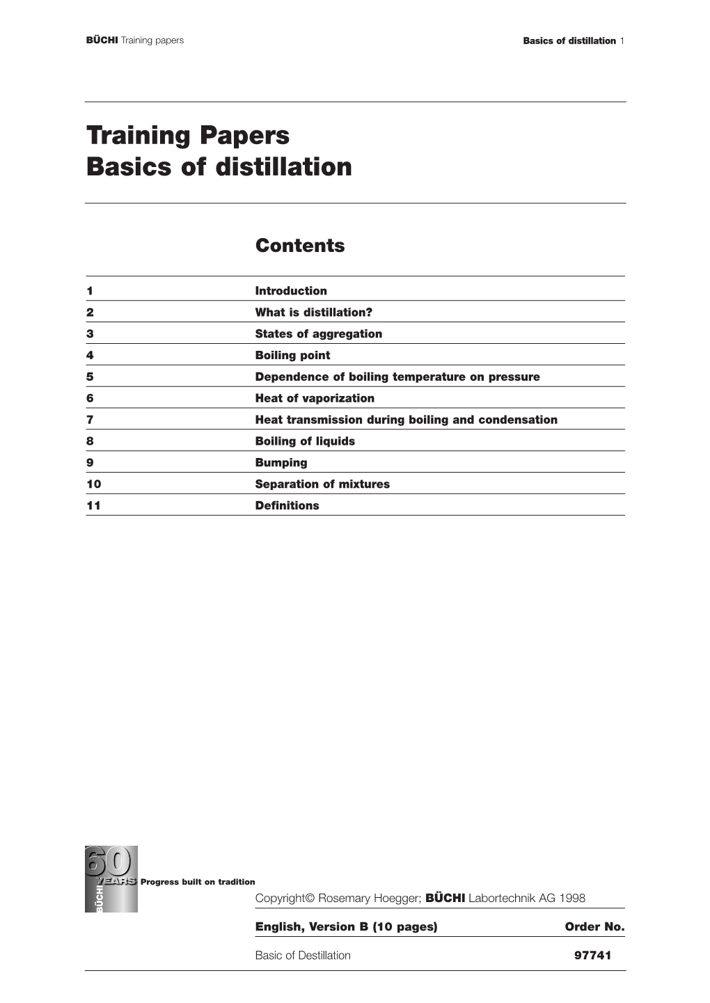 Training Papers Basics of Distillation 1