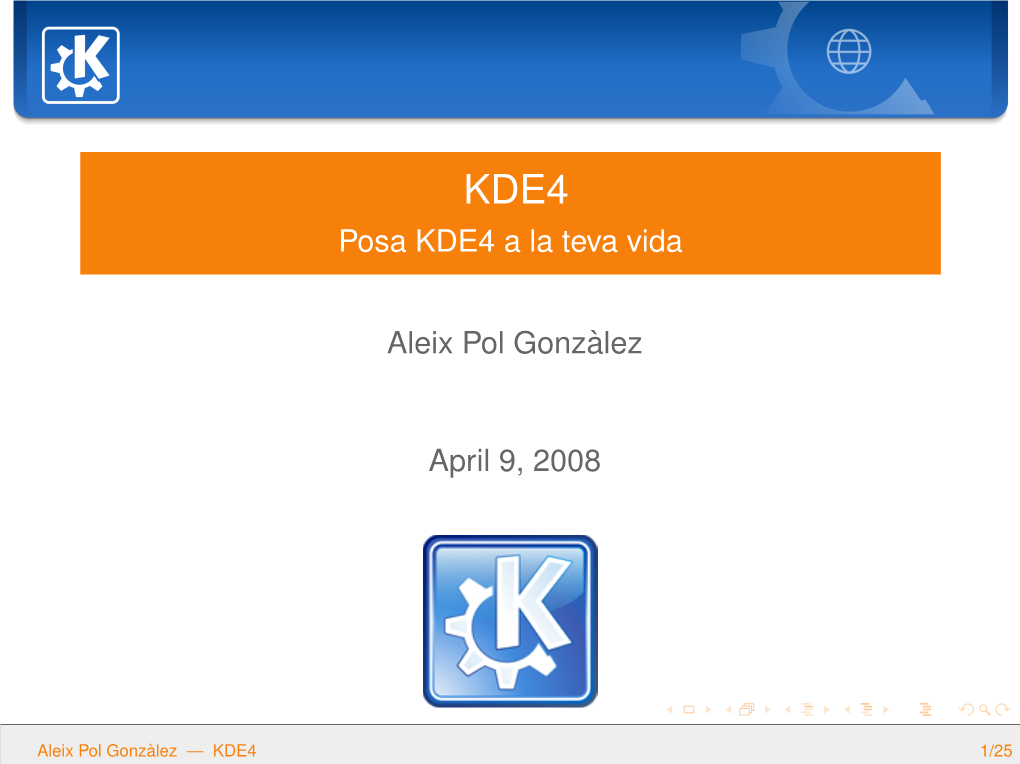 KDE4 Posa KDE4 a La Teva Vida