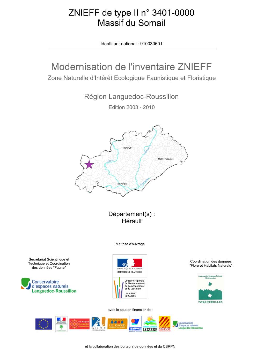 Fiche ZNIEFF Languedoc-Roussillon