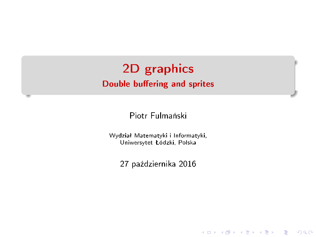 2D Graphics Double BuEring and Sprites