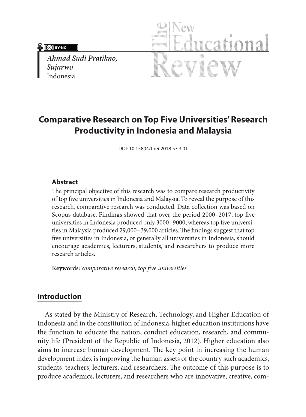 Comparative Research on Top Five Universities' Research Productivity