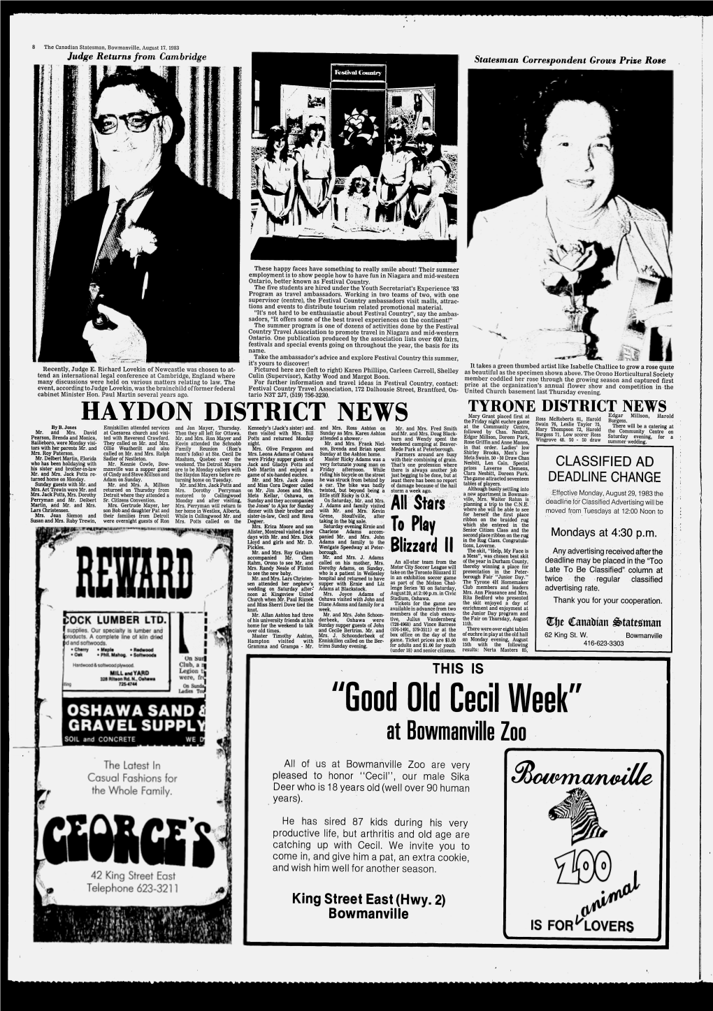 HAYDON DISTRICT NEWS at Bowmanville
