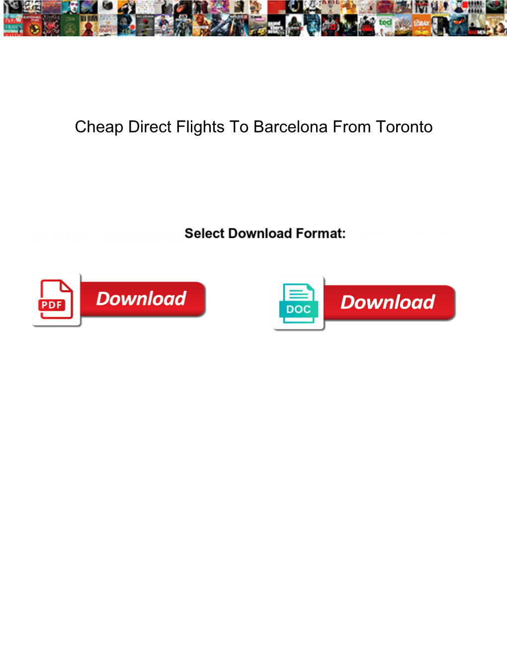 Cheap Direct Flights to Barcelona from Toronto