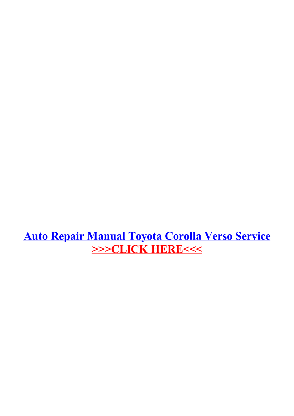 Auto Repair Manual Toyota Corolla Verso Service.Pdf