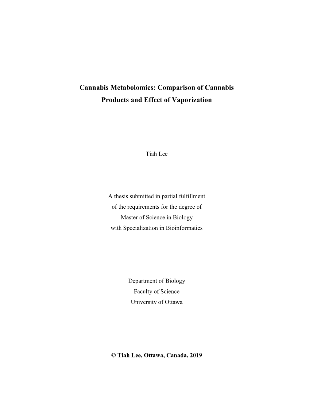 Comparison of Cannabis Products and Effect of Vaporization