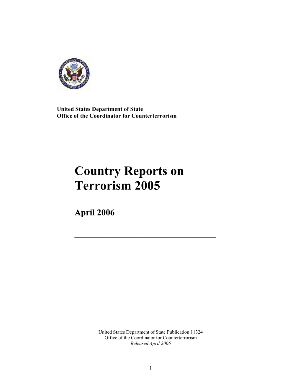 Country Reports on Terrorism 2005