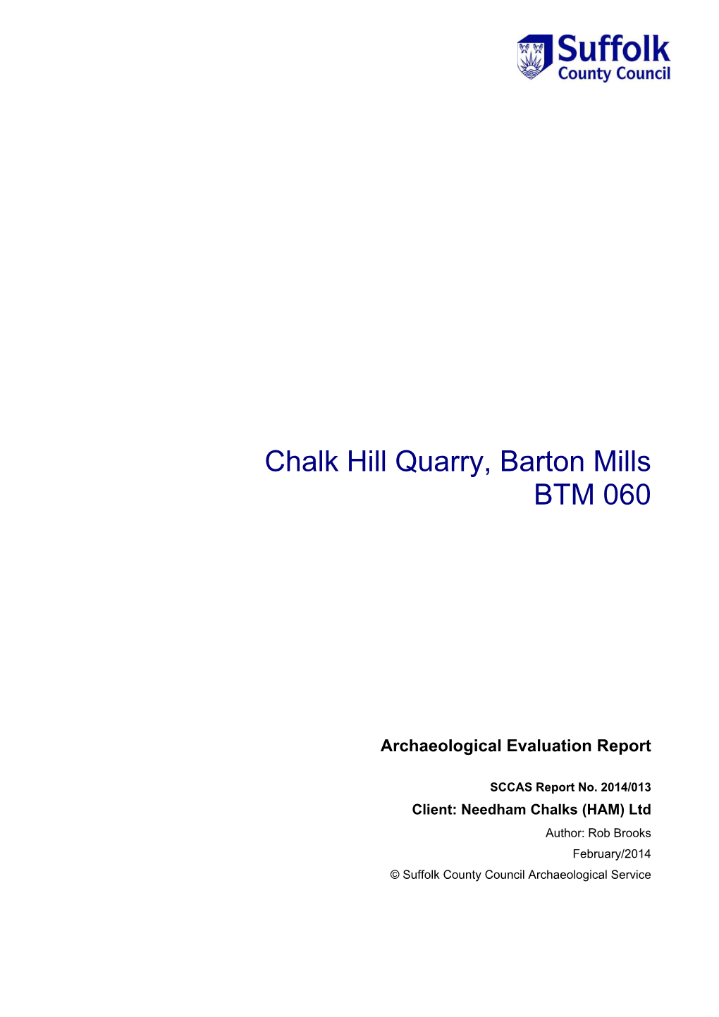 Chalk Hill Quarry, Barton Mills BTM 060