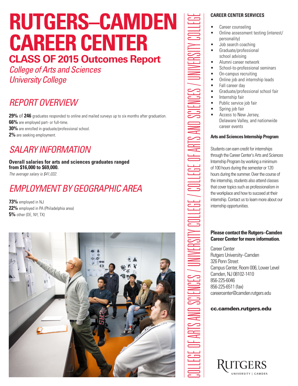 Rutgers–Camden Career Center for More Information