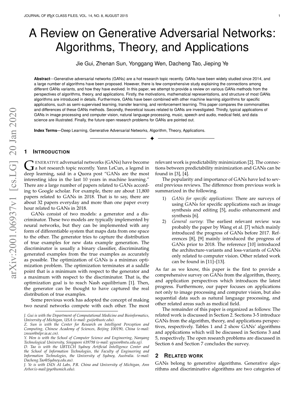 A Review on Generative Adversarial Networks: Algorithms, Theory, and Applications