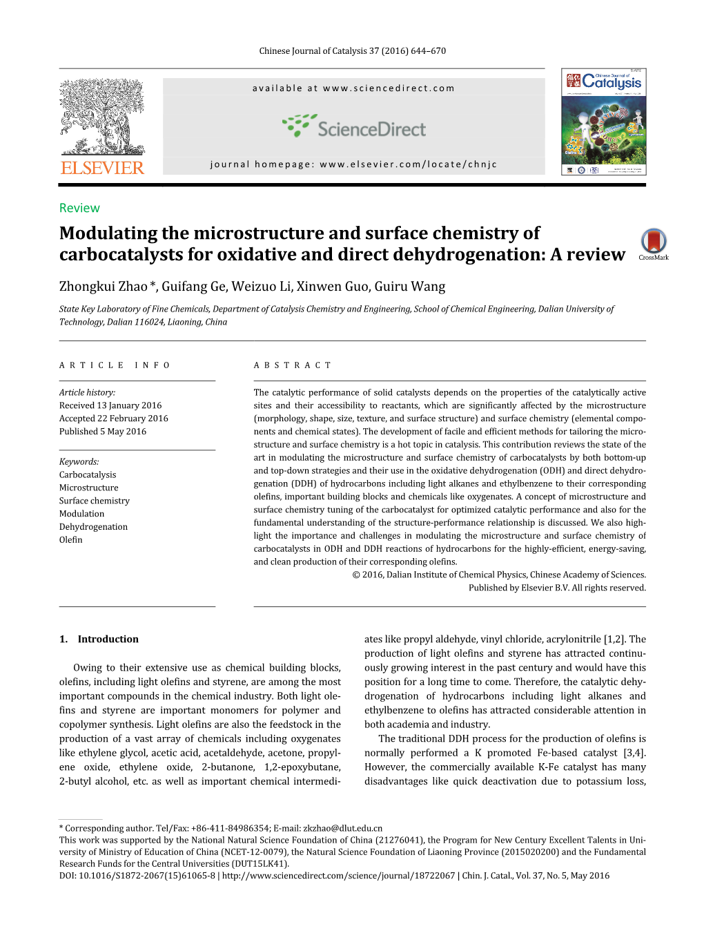 Modulating the Microstructure and Surface Chemistry of Carbocatalysts for Oxidative and Direct Dehydrogenation: a Review