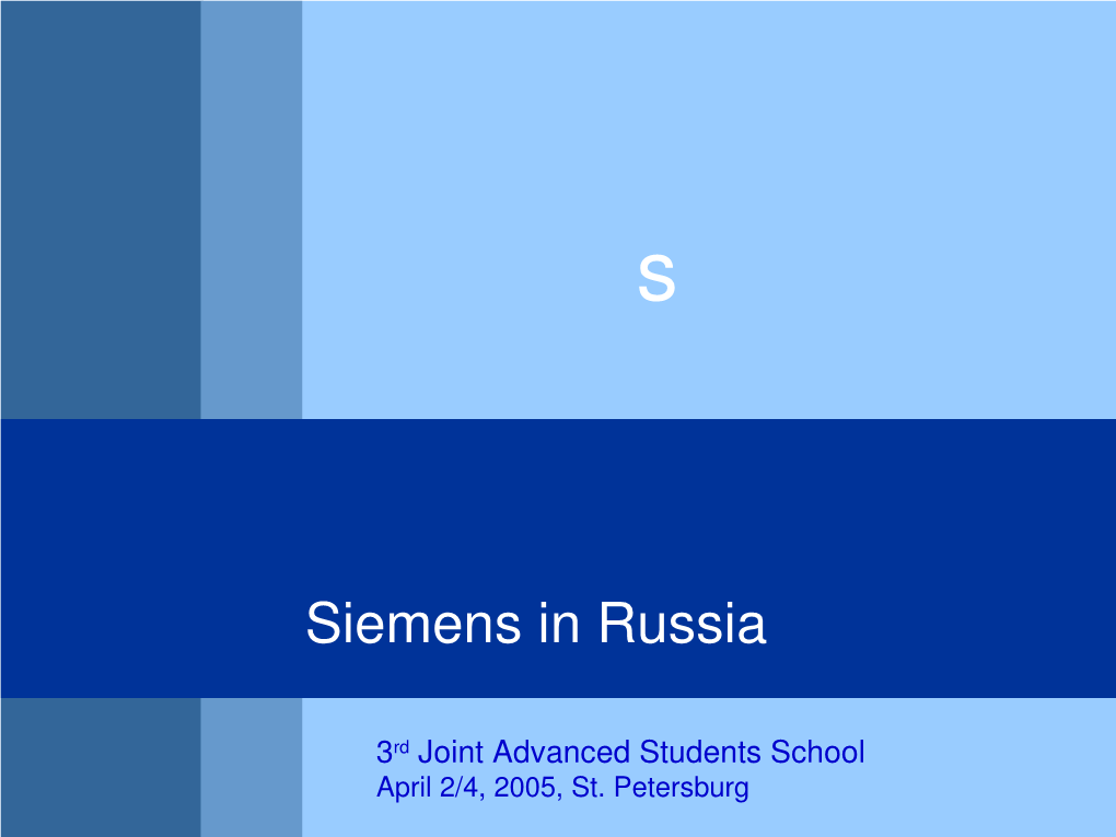 Siemens in Russia