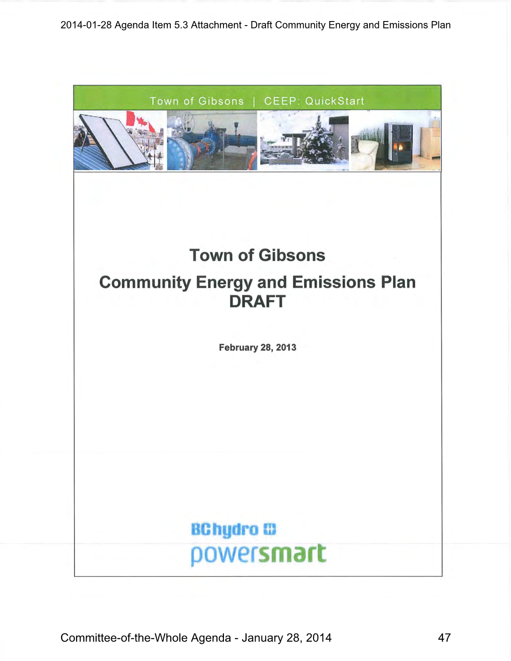 Town of Gibsons Community Energy and Emissions Plan DRAFT