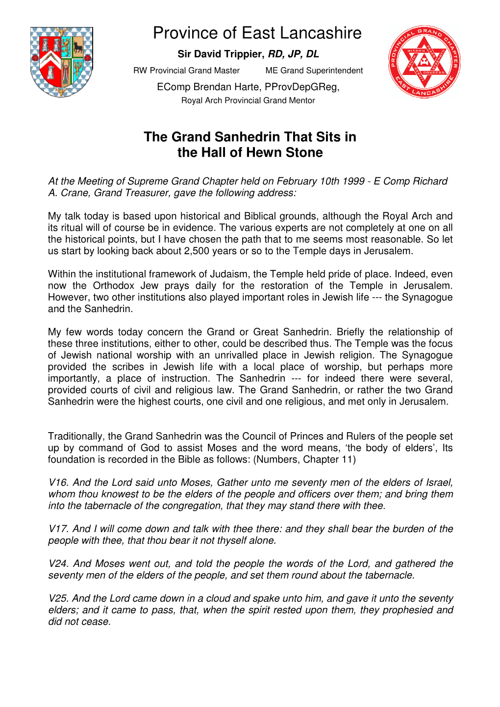 The Grand Sanhedrin That Sits in the Hall of Hewn Stone