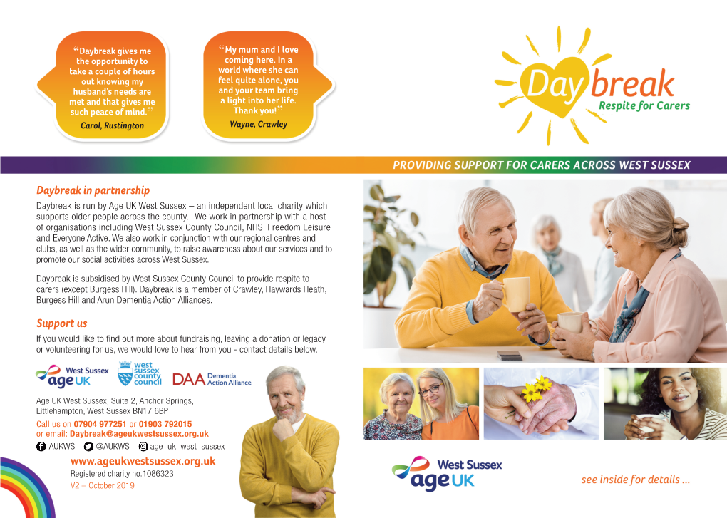 To See Our Daybreak Leaflet