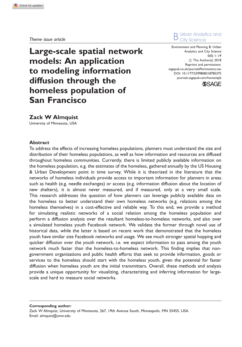 Large-Scale Spatial Network Models: an Application to Modeling