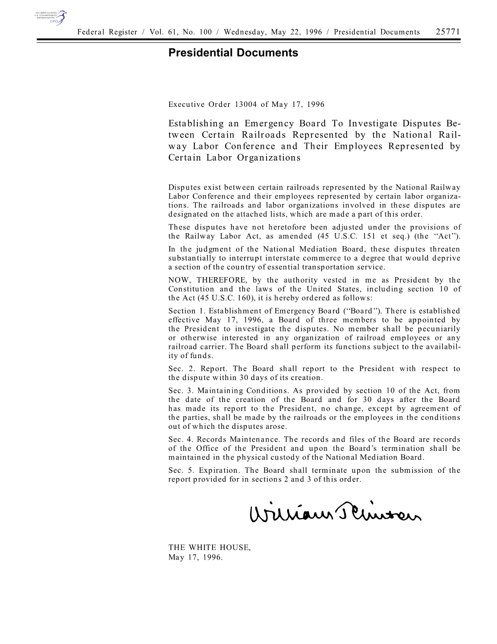 Presidential Documents 25771 Presidential Documents