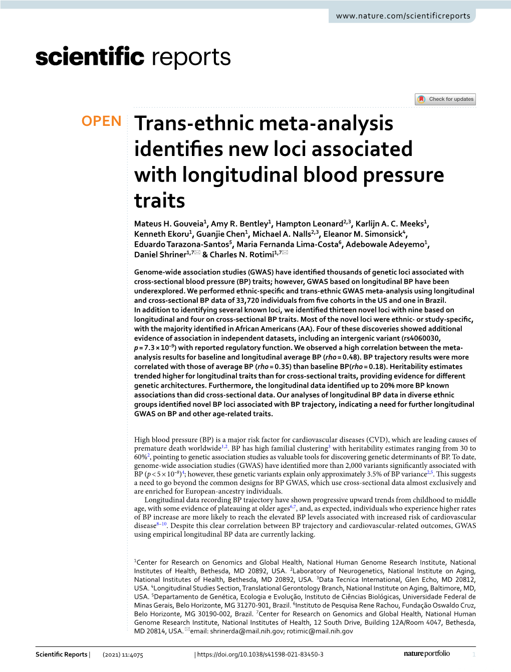 Trans-Ethnic Meta-Analysis Identifies New Loci Associated With