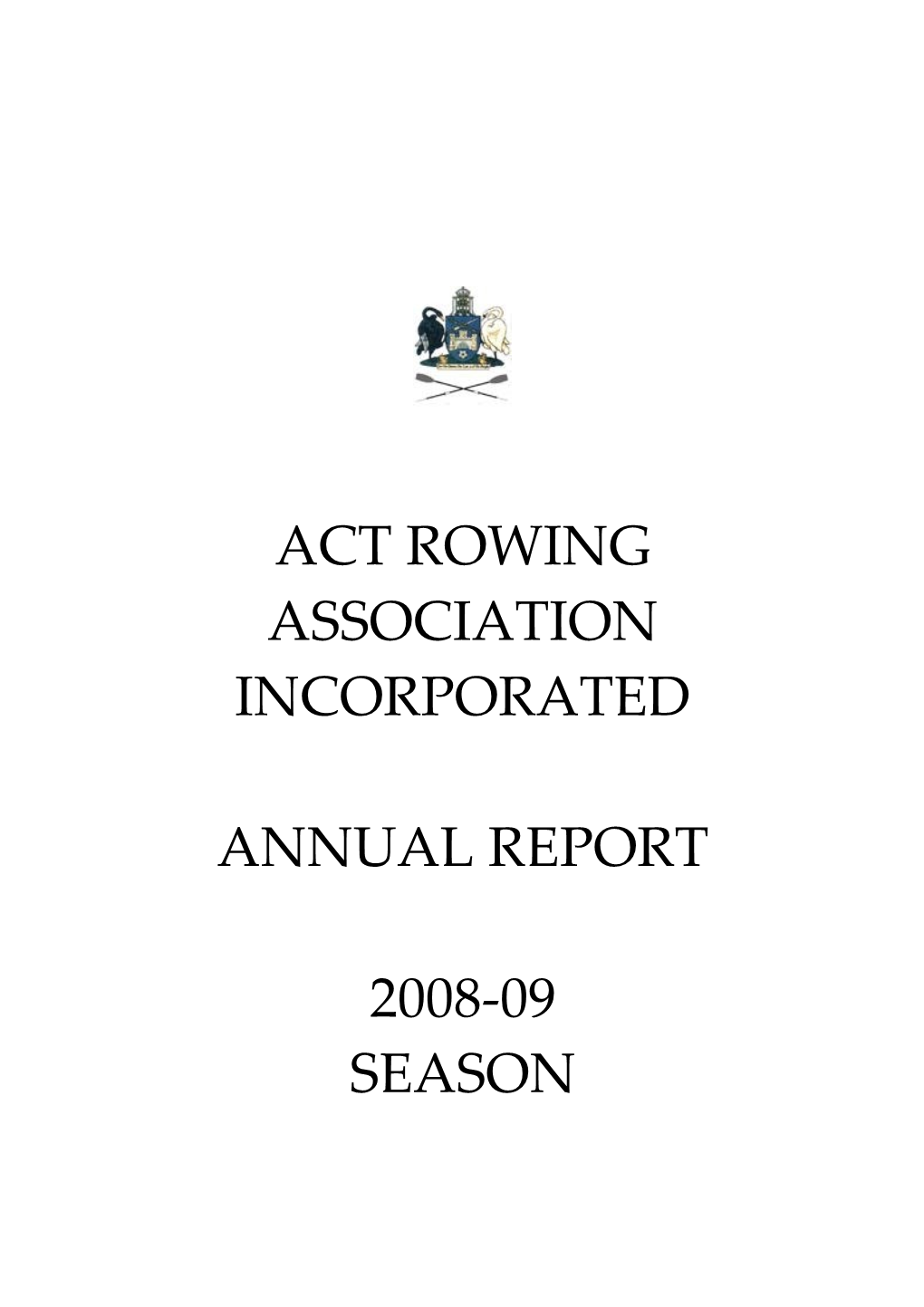 Act Rowing Association Incorporated