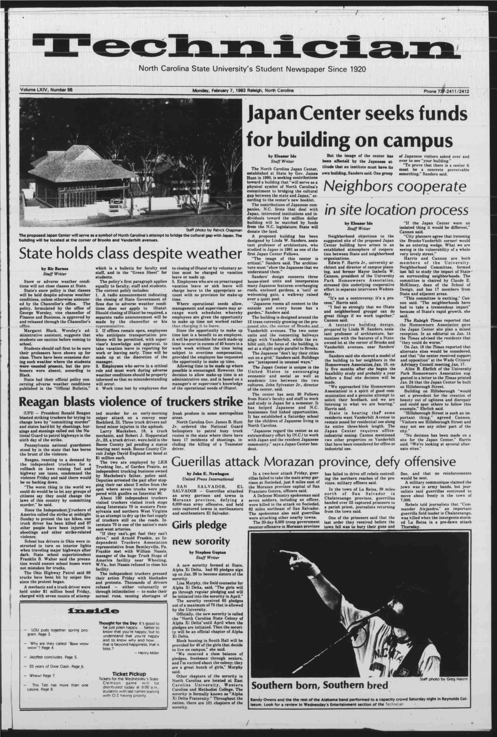 North Carolina State University's Student Newspaper Since 1920