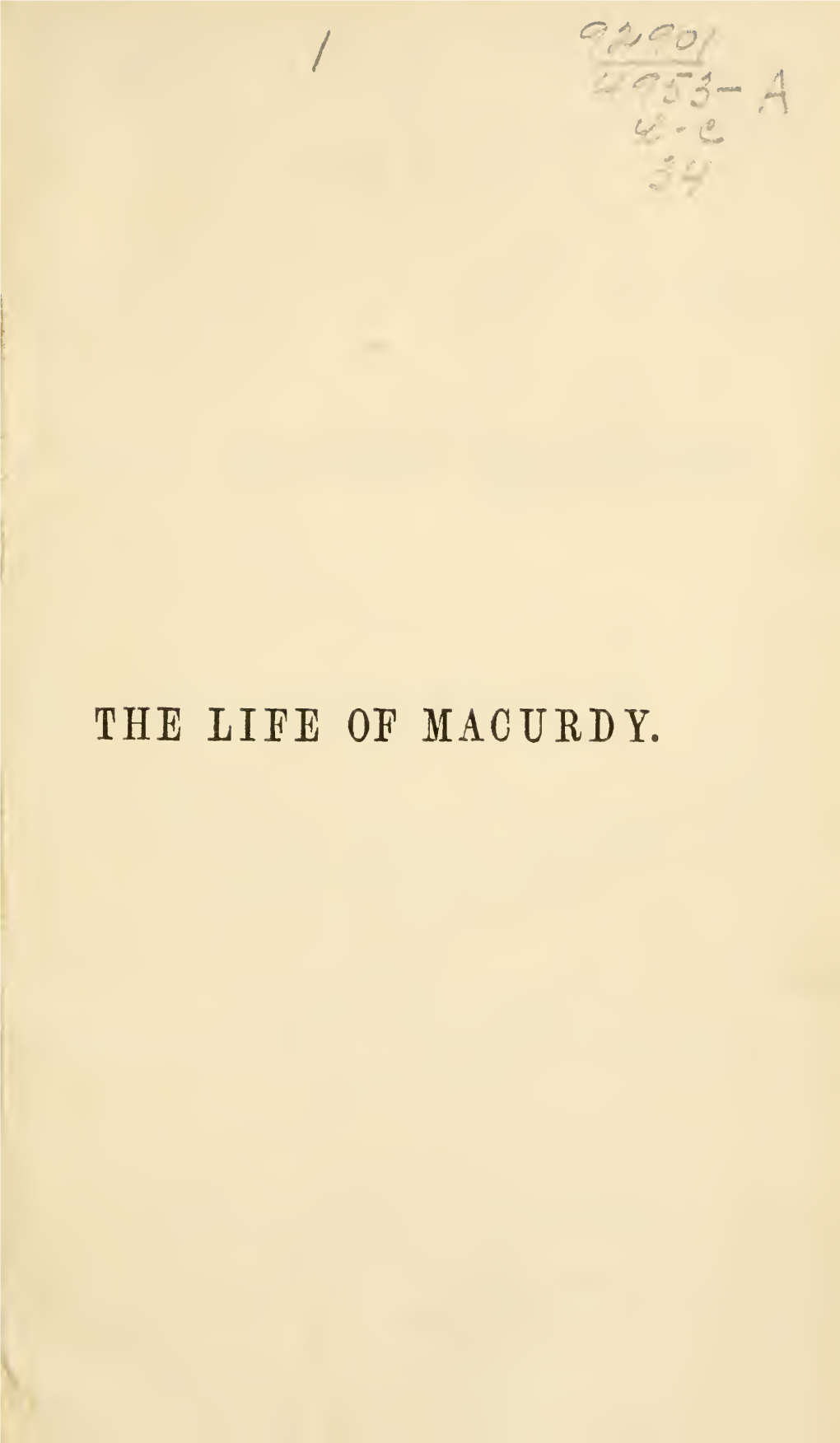 The Life of the Rev. Elisha Macurdy