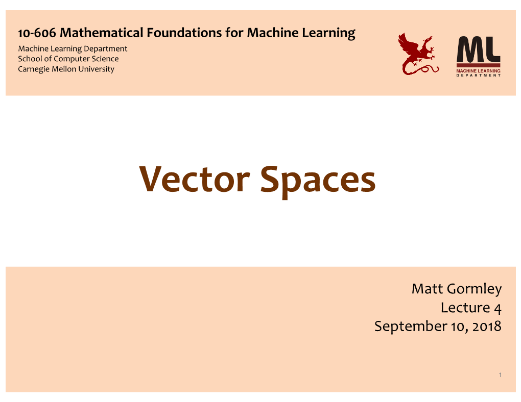 Vector Spaces