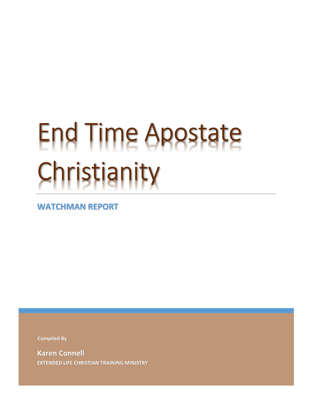End Time Apostate Christianity