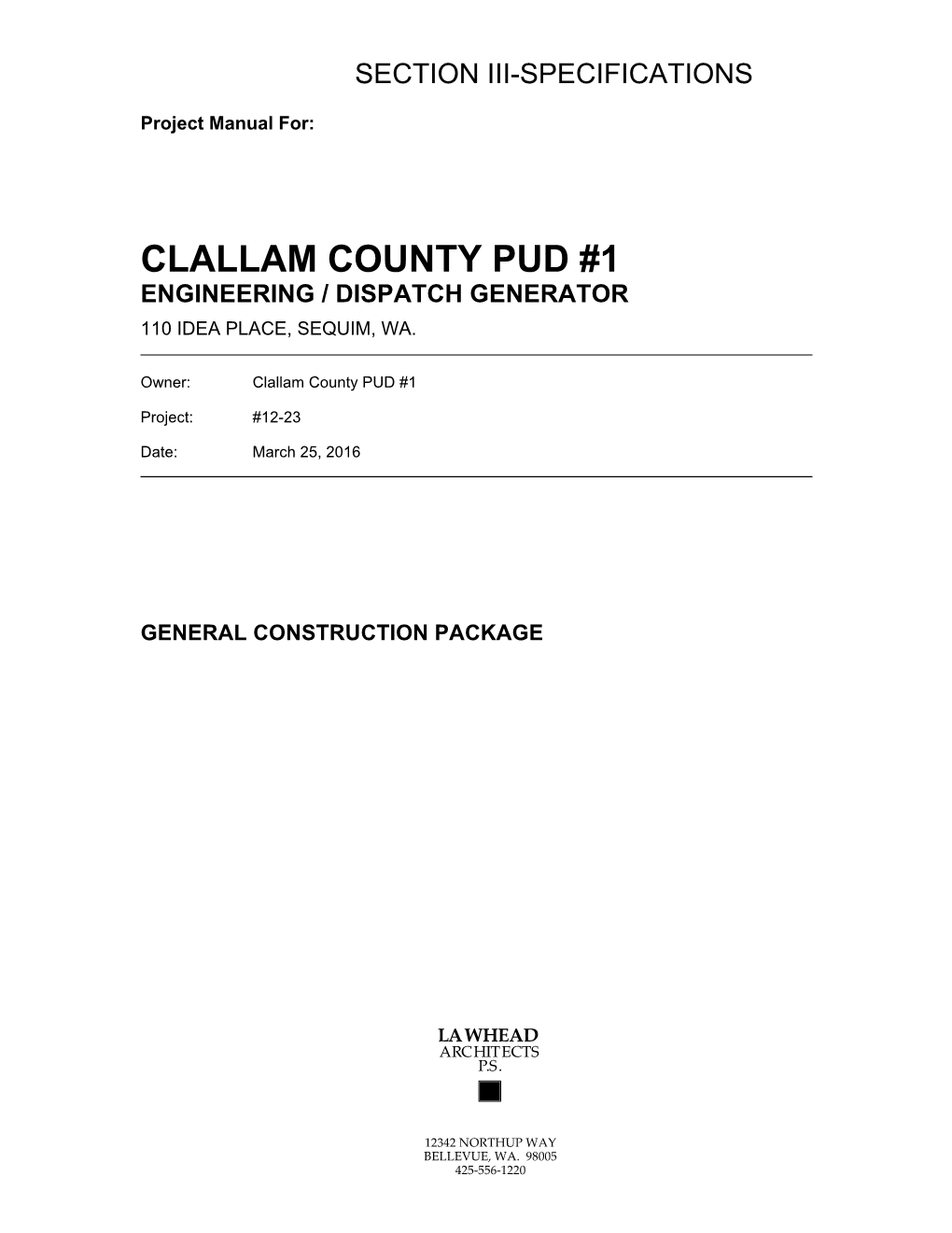 1 CCPUD Eng-Dispatch Generator TITLE PAGE