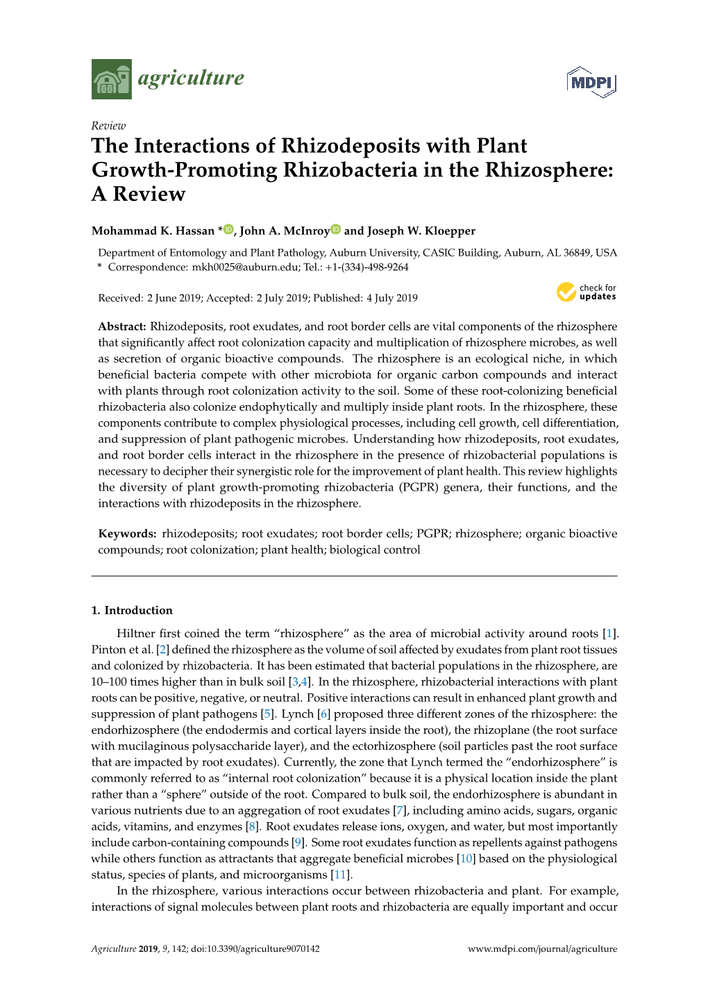 The Interactions of Rhizodeposits with Plant Growth-Promoting Rhizobacteria in the Rhizosphere: a Review