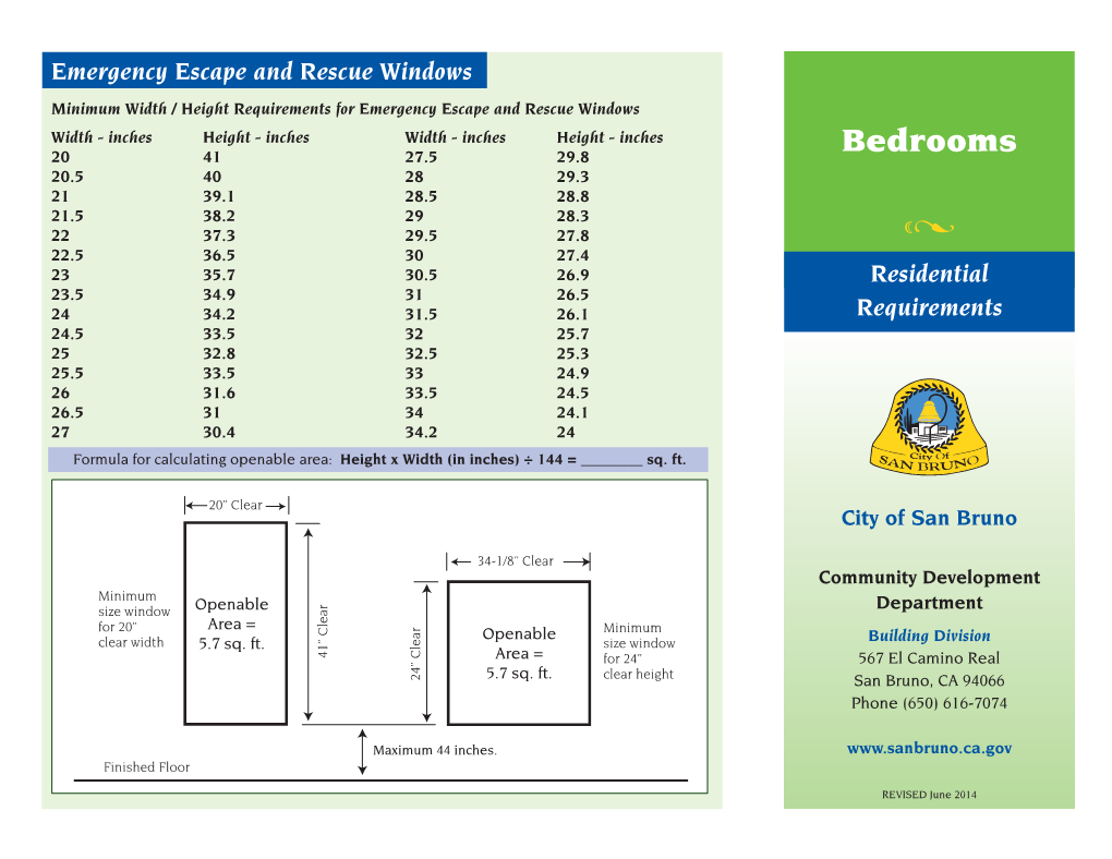 Bedroom Requirements