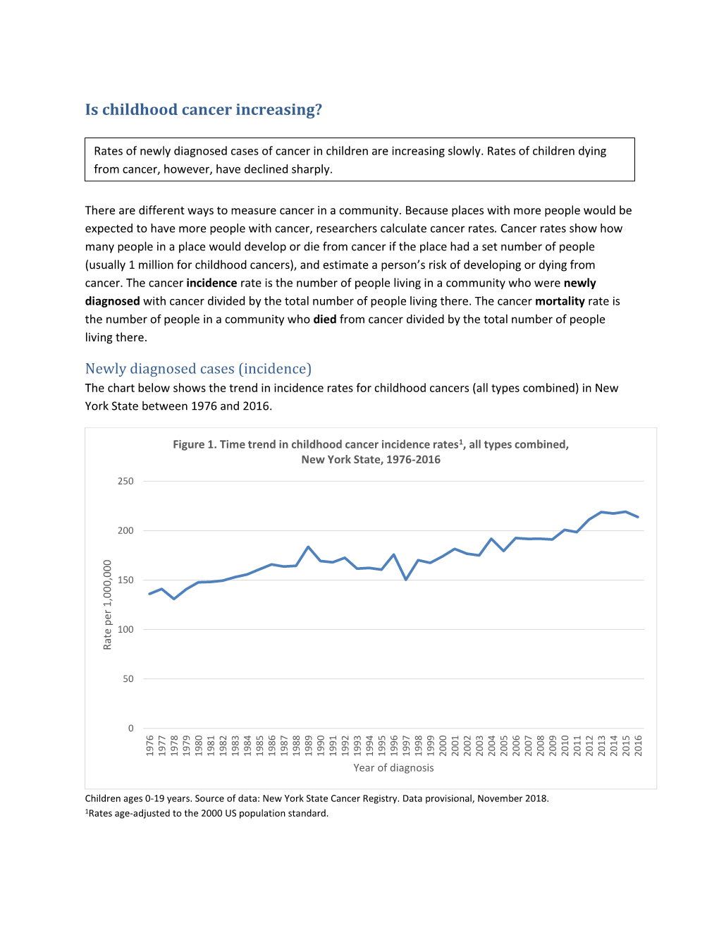 Is Childhood Cancer Increasing?