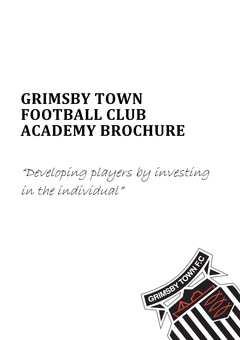 Grimsby Town Football Club Academy Brochure